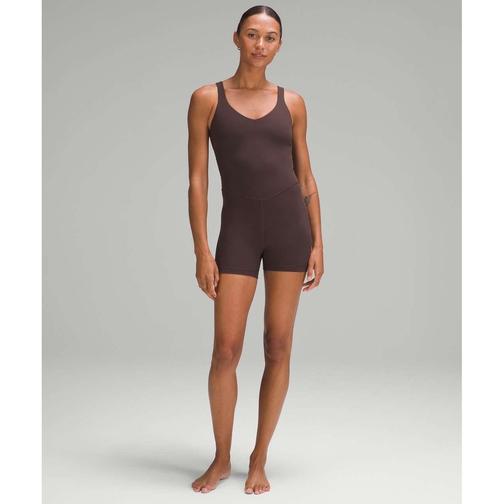 Lululemon | 2023 Align Bodysuit 4 Size 4 Espresso Brown Nulu Romper LW1ENJS